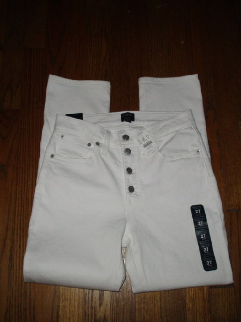 J. Crew White Straight Leg Jeans Nwt